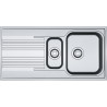 Évier Inox SRL 651 SMART 1 cuve 1/2 R70, avec égouttoir (réversible) - 1000x500mm