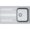 Évier Inox SRX 611-86 SMART 1 cuve R70, avec égouttoir (réversible) - 860x500mm