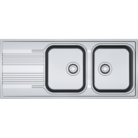 Évier Inox SRX 621 SMART 2 cuves R70, avec égouttoir (réversible) - 1160x500mm