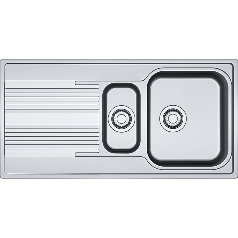 Évier Inox SRX 651 SMART 1 cuve 1/2 R70, avec égouttoir (réversible) - 1000x500mm