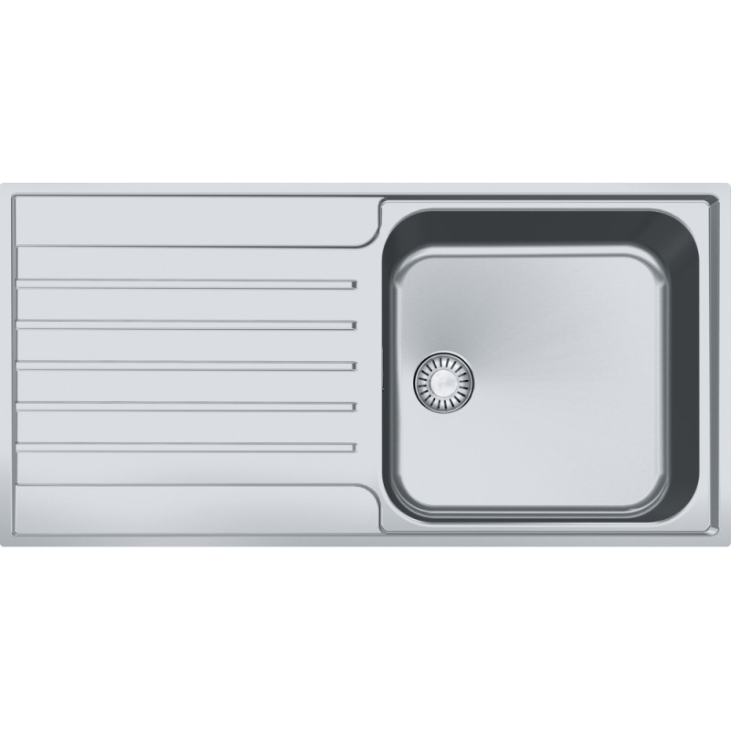 Évier Inox AGX 211-100 ARGOS 1 cuve R70, avec égouttoir (réversible) - 1000x510mm