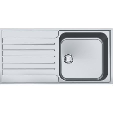 Évier Inox AGX 211-100 ARGOS 1 cuve R70, avec égouttoir (réversible) - 1000x510mm