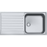 Évier Inox AGX 211-100 ARGOS 1 cuve R70, avec égouttoir (réversible) - 1000x510mm
