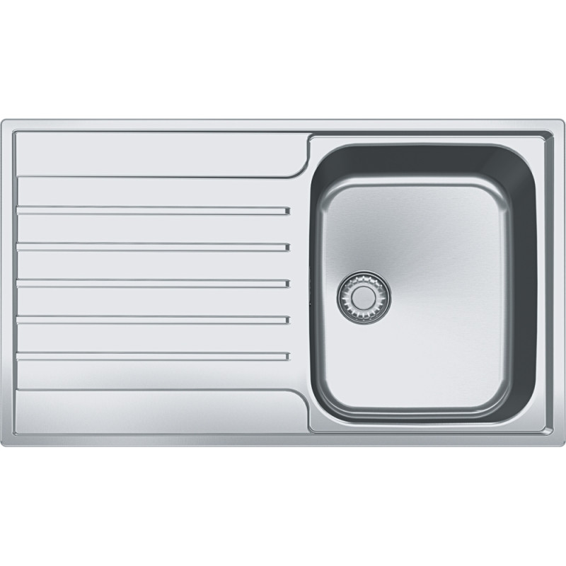 Évier Inox AGX 211-86 ARGOS 1 cuve R70, avec égouttoir (réversible) - 860x510mm