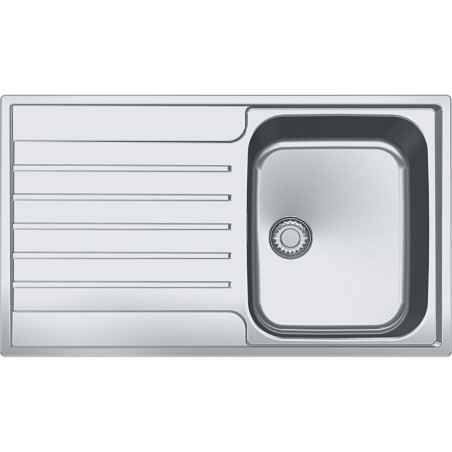 Évier Inox AGX 211-86 ARGOS 1 cuve R70, avec égouttoir (réversible) - 860x510mm