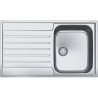 Évier Inox AGX 211-86 ARGOS 1 cuve R70, avec égouttoir (réversible) - 860x510mm