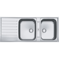 Évier Inox AGX 221 ARGOS 2 cuves R70, avec égouttoir (réversible) - 1160x510mm