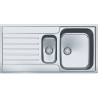 Évier Inox AGX 251 ARGOS 1 cuve 1/2 R70, avec égouttoir (réversible) - 1000x510mm
