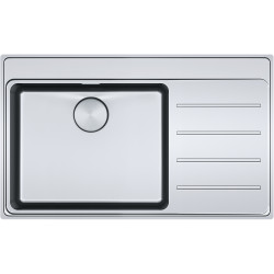 Évier Inox MYX 211-86 MYTHOS 1 grande cuve R25/10, avec égouttoir (à droite) - 860x520mm