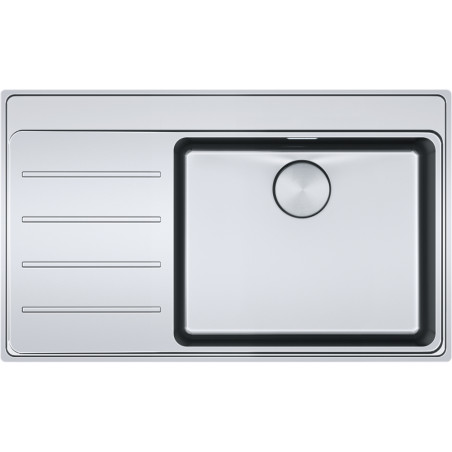 Évier Inox MYX 211-86 MYTHOS 1 grande cuve R25/10, avec égouttoir (à gauche) - 860x520mm