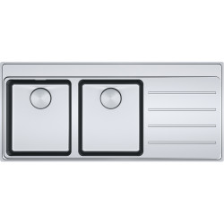 Évier Inox MYX 221 MYTHOS 1 cuve 1/2 R25/10, avec égouttoir (à droite) - 1160x520mm