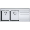 Évier Inox MYX 221 MYTHOS 1 cuve 1/2 R25/10, avec égouttoir (à droite) - 1160x520mm