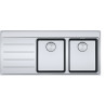 Évier Inox MYX 221 MYTHOS 1 cuve 1/2 R25/10, avec égouttoir (à gauche) - 1160x520mm