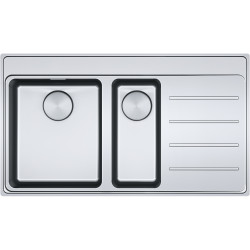 Évier Inox MYX 251-86 MYTHOS 1 cuve 1/2 R25/10, avec égouttoir (à droite) - 860x520mm