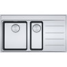 Évier Inox MYX 251-86 MYTHOS 1 cuve 1/2 R25/10, avec égouttoir (à droite) - 860x520mm