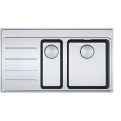 Évier Inox MYX 251-86 MYTHOS 1 cuve 1/2 R25/10, avec égouttoir (à gauche) - 860x520mm