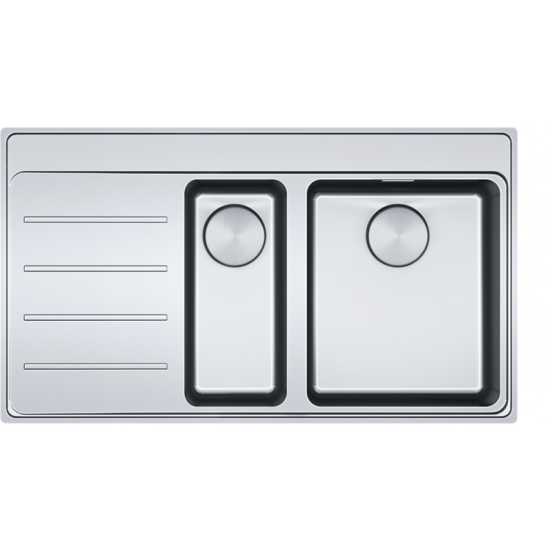 Évier Inox MYX 251-86 MYTHOS 1 cuve 1/2 R25/10, avec égouttoir (à gauche) - 860x520mm