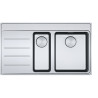 Évier Inox MYX 251-86 MYTHOS 1 cuve 1/2 R25/10, avec égouttoir (à gauche) - 860x520mm
