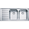 Évier Inox NEX 221 NEPTUNE 2 cuves, avec égouttoir à gauche - 1164x514mm
