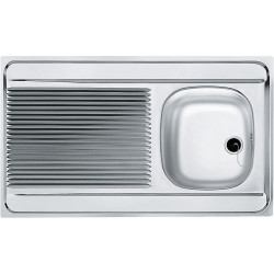 Évier Inox MAN 711-1000 1 cuve, avec égouttoir (réversible) - 1000x600mm