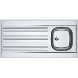 Évier Inox MAN 711-120 1 cuve, avec égouttoir (réversible) et adapté pour installation meuble lave-vaisselle - 1200x600mm