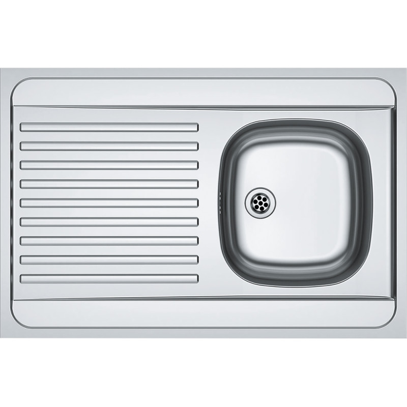 Évier Inox MAN 711-900 1 cuve, avec égouttoir (réversible) - 900x600mm