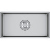 Cuve Inox BDX 110-80 BOX DRAIN SILENT 1 grande cuve, sans égouttoir - 840x450mm