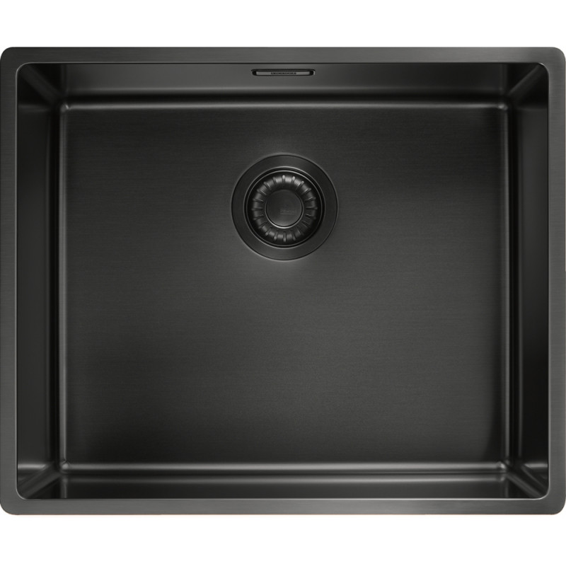 Cuve Inox BXM 110-50 BOX cuve inox pvd anthracite avec revêtement, 1 cuve R12 - 540x450mm - vidage manuel