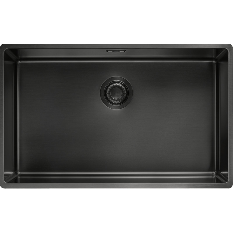 Cuve Inox BXM 110-68 BOX cuve inox pvd anthracite avec revêtement, 1 cuve R12 - 725x450mm - vidage automatique