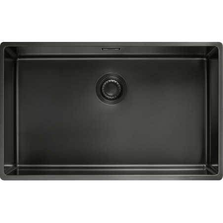 Cuve Inox BXM 110-68 BOX cuve inox pvd anthracite avec revêtement, 1 cuve R12 - 725x450mm - vidage automatique