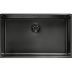 Cuve Inox BXM 110-68 BOX cuve inox pvd anthracite avec revêtement, 1 cuve R12 - 725x450mm - vidage manuel