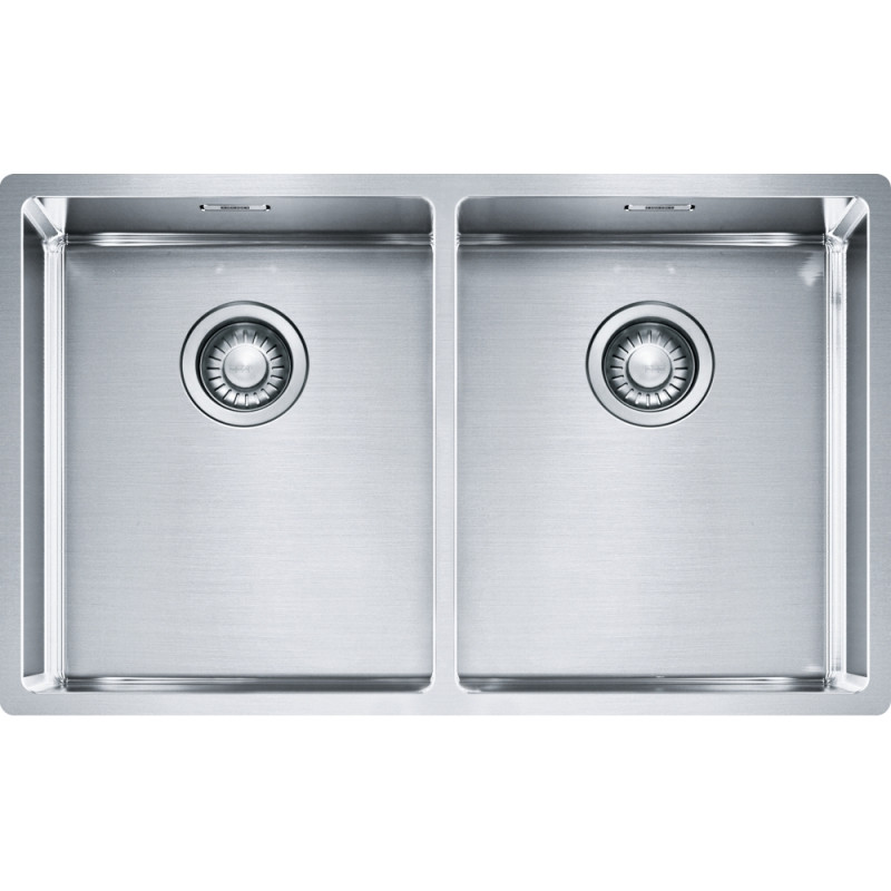 Cuve Inox BXX 120-34-34 BOX 2 cuves R12, sans égouttoir - 740x450mm - vidage manuel