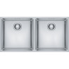 Cuve Inox MRX 120-40-40 MARIS 2 cuves R16, sans égouttoir - 865x440mm - vidage automatique