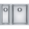 Cuve Inox MRX 160-34-19 MARIS 1 grande 1/2 cuve R16, sans égouttoir - 595x440mm - vidage manuel
