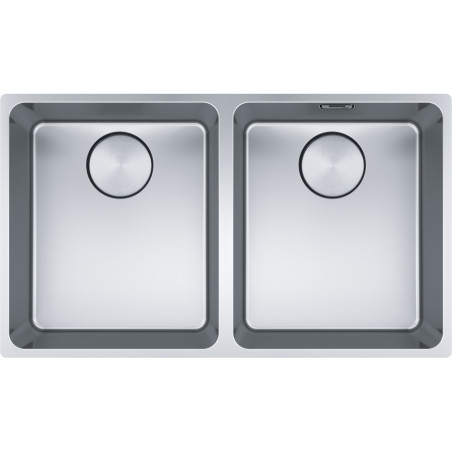 Cuve Inox MYX 120-34-34 MYTHOS 2 cuves R25/10, sans égouttoir - 745x440mm - vidage automatique