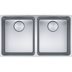 Cuve Inox MYX 120-34-34 MYTHOS 2 cuves R25/10, sans égouttoir - 745x440mm - vidage manuel