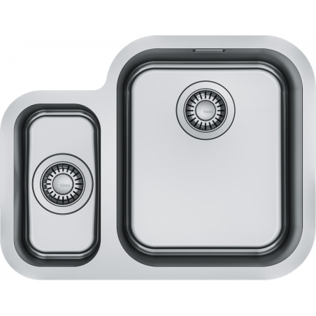 Cuve Inox SRX 160-34-16 SMART 1 cuve et demi R70, petite cuve à gauche - 580x450mm - vidage automatique