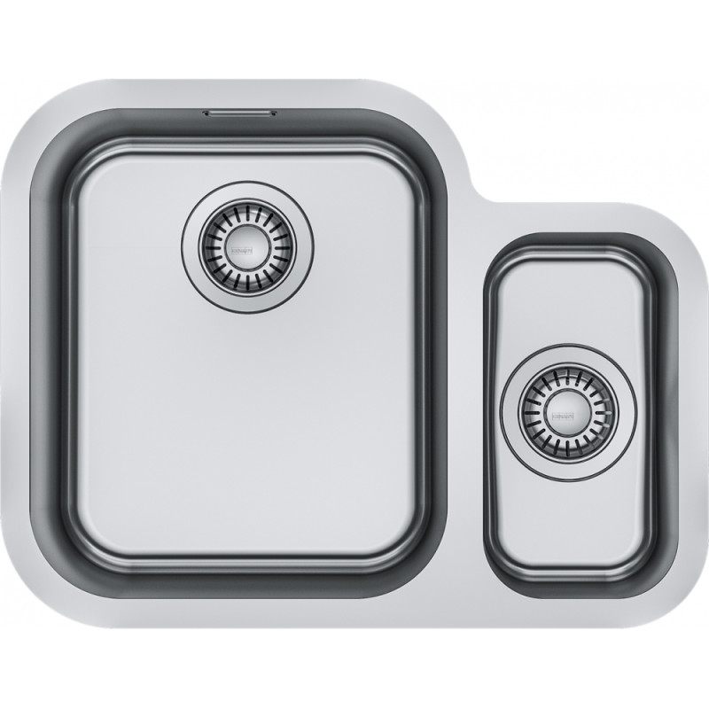 Cuve Inox SRX 160-34-16 SMART 1 cuve et demi R70, petite cuve à droite - 580x450mm - vidage manuel