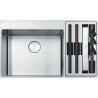 Cuve Inox BWX 220-54-27 BOX CENTER 2 cuves (R12), sans égouttoir (petite cuve à droite) - 860x510mm