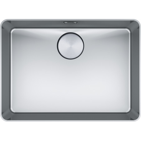 Cuve Inox MYX 210-55 MYTHOS 1 grande cuve R25/10, sans égouttoir - 562x412mm - vidage manuel
