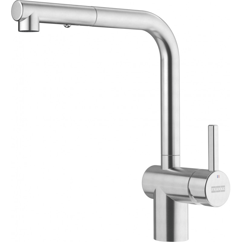 Mitigeur d'évier Inox ATLAS NEO L Douchette double-jet