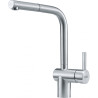 Mitigeur d'évier Inox ATLAS NEO L Douchette mono-jet