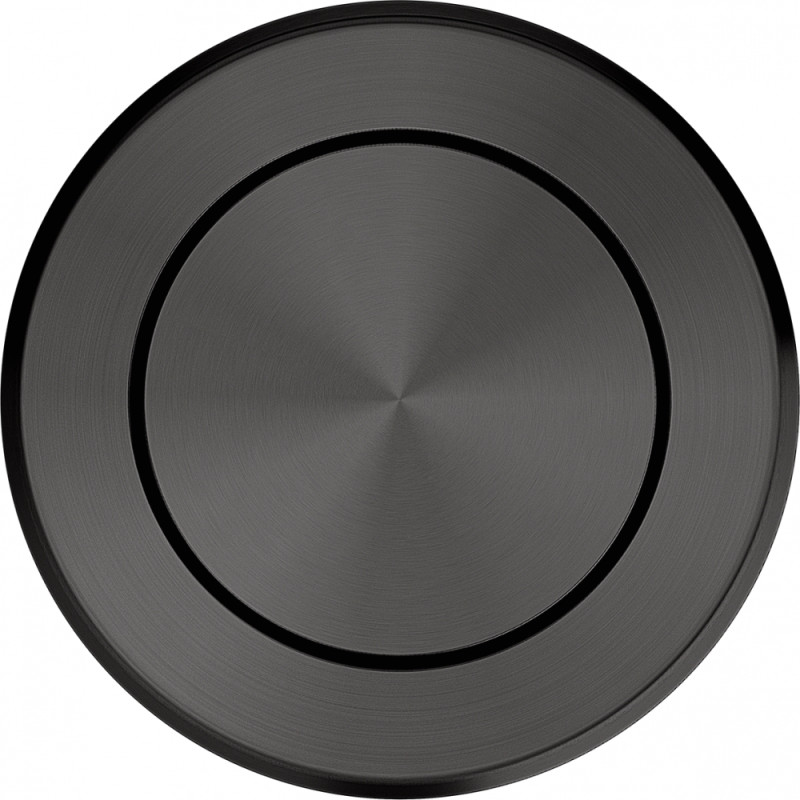 Bouton push rond finition PVD Anthracite, Diamètre 35mm