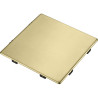 Cache bonde carré reflet d'or pour cuves et évier Fragranite. Revêtement PVD F-Inox