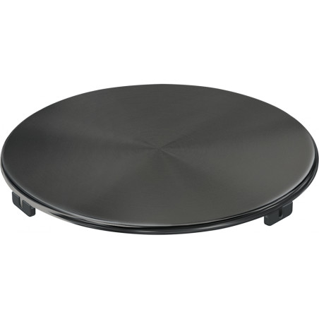 Cache bonde rond anthracite pour cuves et évier Fragranite. Revêtement PVD F-Inox