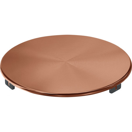 Cache bonde rond cuivre pour cuves et évier Fragranite. Revêtement PVD F-Inox
