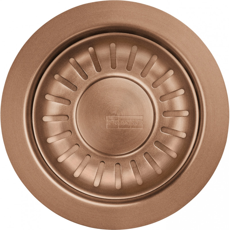 Panier de bonde et coupelle pour vidage manuel, revêtement PVD F-Inox Cuivre