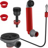 Vidage automatique de couleur noir mat, à bouton rotatif noir mat,  pour 1 cuve UBG 610-78, trop-plein rond intégré noir mat, bo