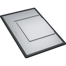 Egouttoir mobile, avec bord noir, 298x412x17mm, INOX