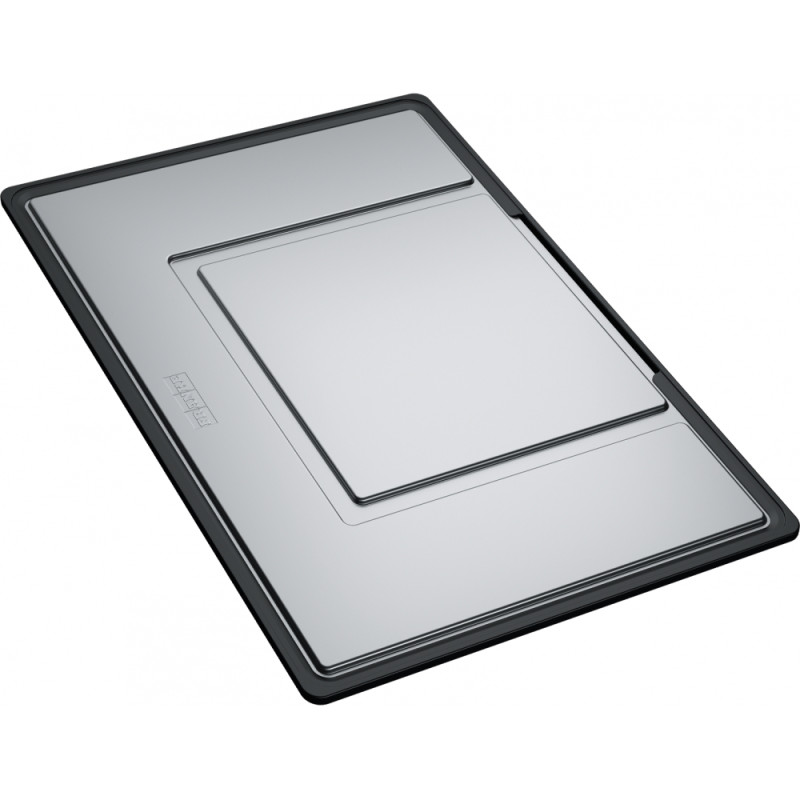Egouttoir mobile, avec bord noir, 298x412x17mm, INOX